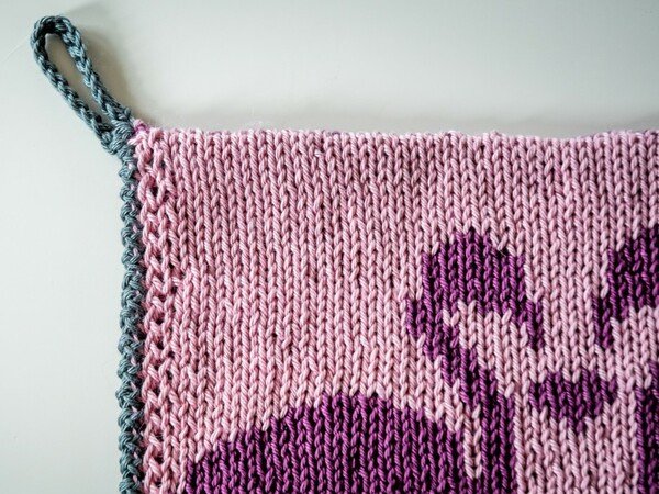 Double Knitting Pattern Potholders "Flamingo Love"