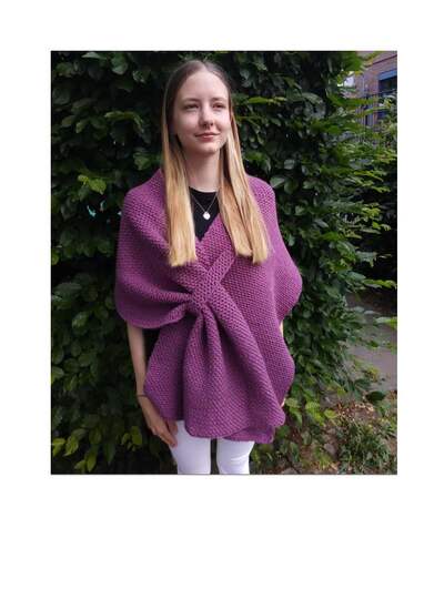 crochet pattern shawl"Rosalie"