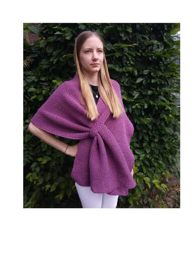 crochet pattern shawl"Rosalie"