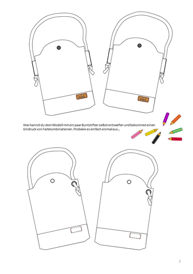 Nähanleitung und Schnittmuster Tasche Smilla