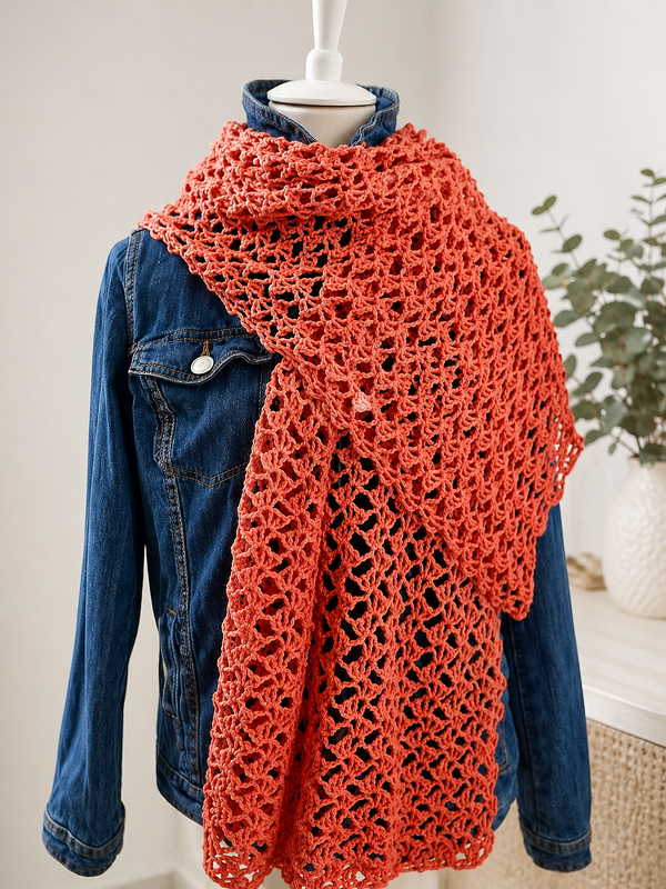 Häkelanleitung für schöne "Hauchzart" Stola, Schal