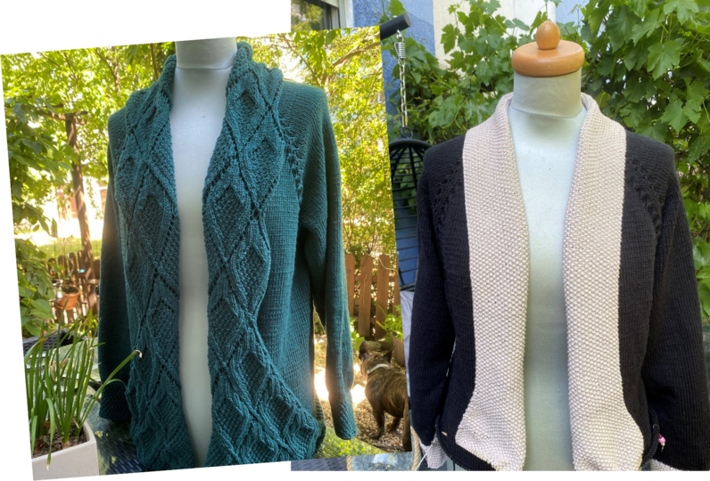 KnitALong Jacke Wrapper und Jacke White Collar