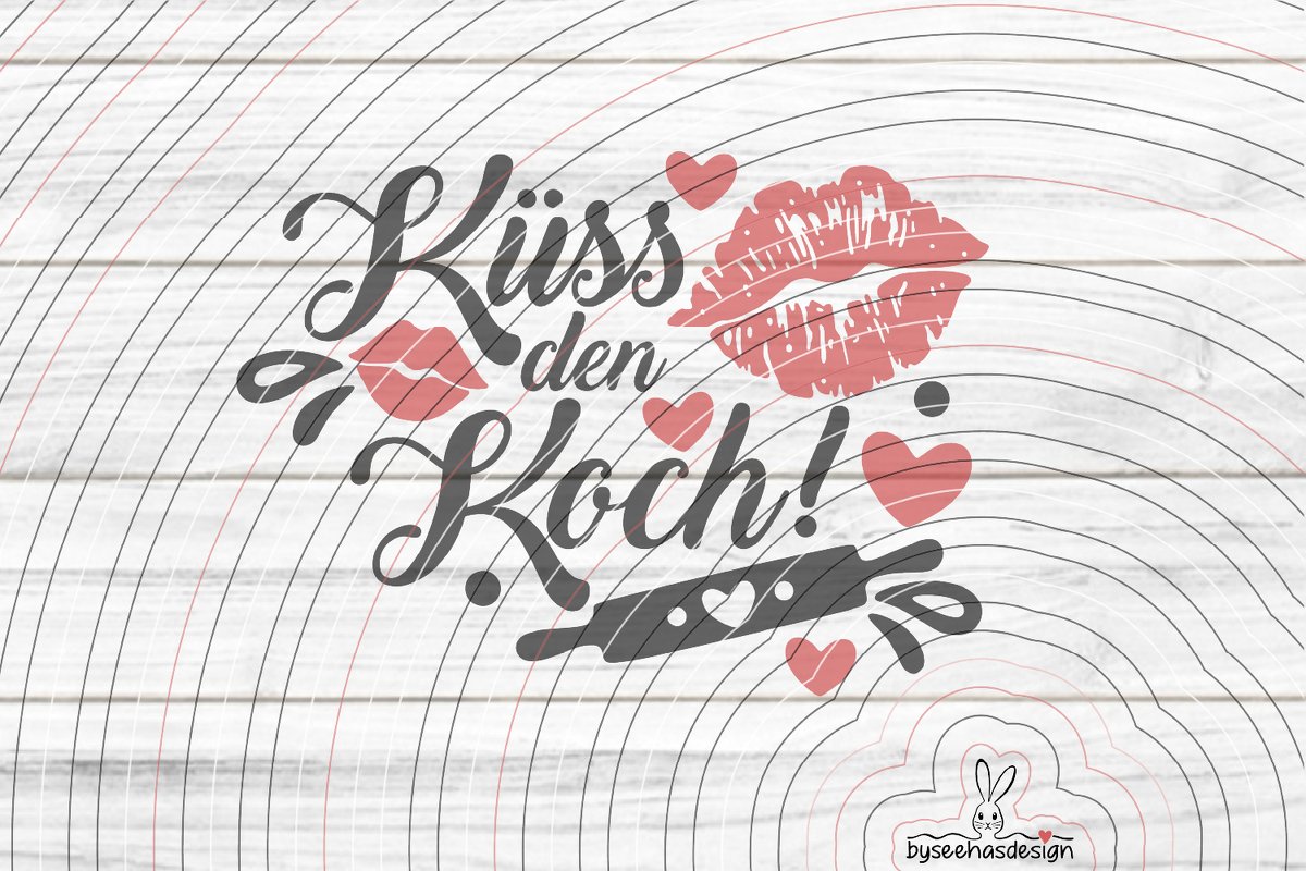 Küss den Koch Plotterdatei SVG DXF - Bild 2
