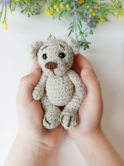 Crochet bear pattern, Amigurumi mini teddy bear pattern