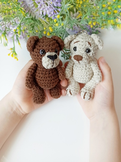 Crochet bear pattern, Amigurumi mini teddy bear pattern