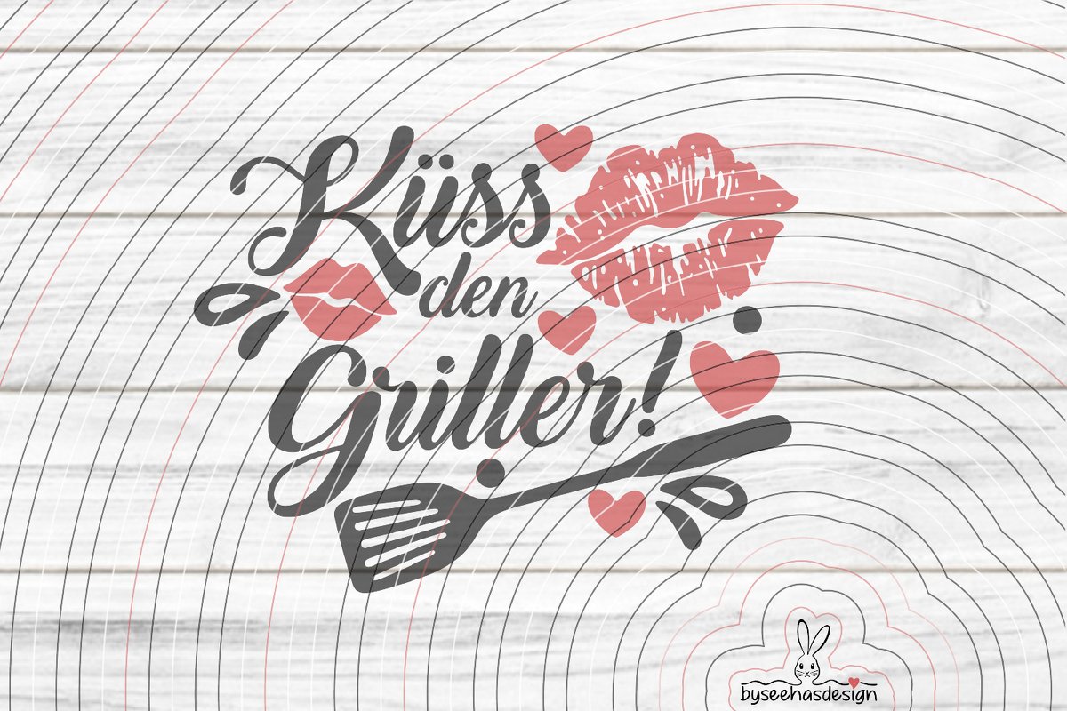 Küss den Griller Plotterdatei SVG DXF - Bild 2