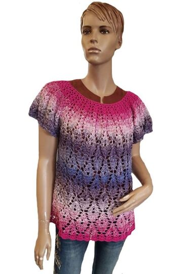 Häkelanleitung Shirt, Tunika Kleid Olivia Größe 32 bis 56