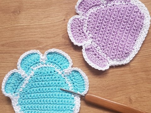 Pfötchen Untersertzer Anleitung