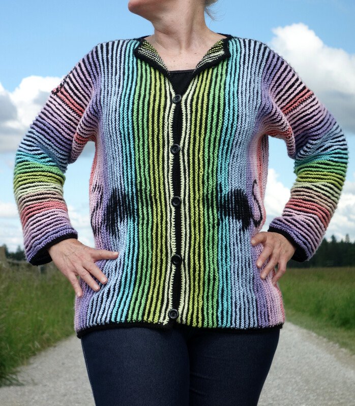 Jacke "Katz und Maus" Illusionsstricken - Bild 5
