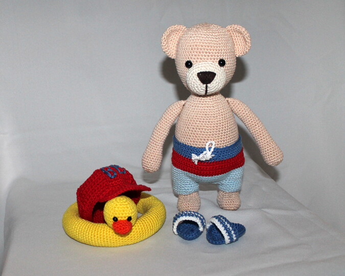 Beach Bär Boris Häkelnaleitung