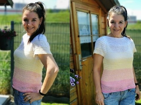 Häkelpulli-Tunika Primavera - RVO für alle Größen