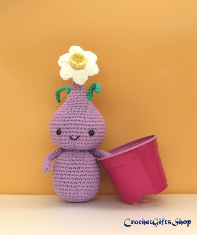 Amigurumi Flower Narcissus spring and Baby Narcissus bulb boy and girl set crochet pattern - Image 9