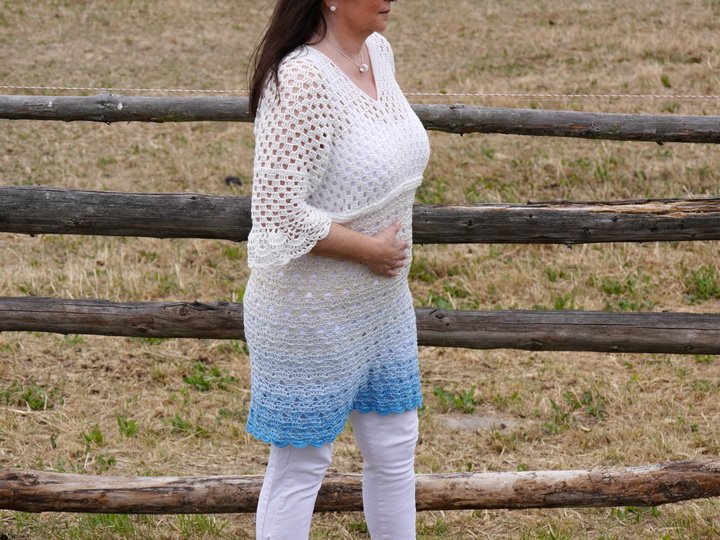 Häkelanleitung Sommertunika Akropolis mit Farbverlaufsgarn