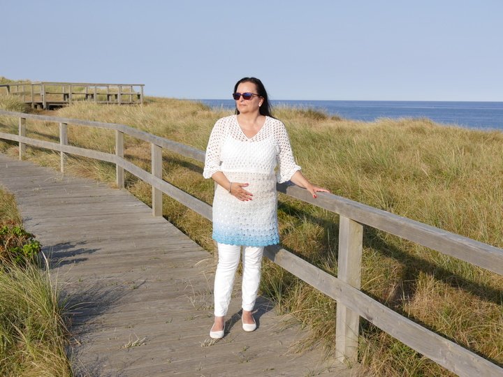 Häkelanleitung Sommertunika Akropolis mit Farbverlaufsgarn