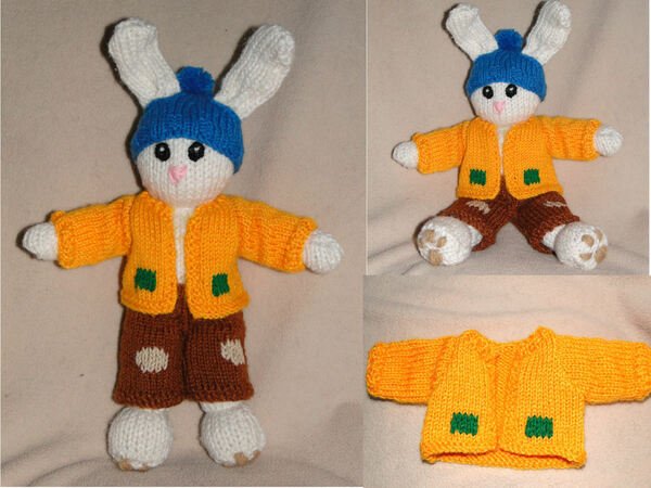 Fred the sweet bunny - knitting pattern