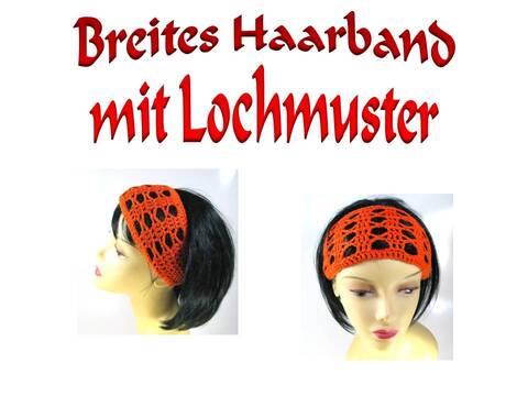 Breites Sommerhaarband mit Lochmuster