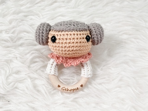 Häkelanleitung Gehopse Babyrassel Rotkäppchens Grossmutter