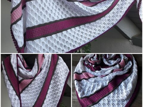 Asymmetrisches Dreieckstuch "Harlekin"