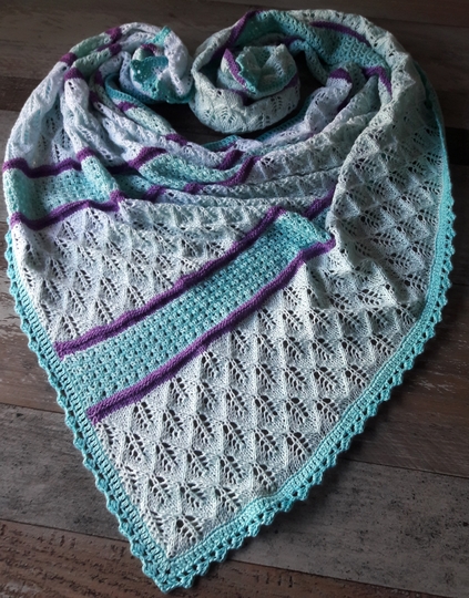 Asymmetrisches Dreieckstuch "Harlekin"