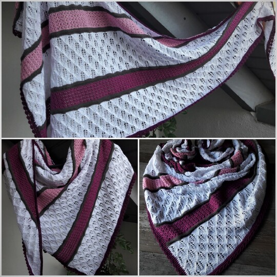 Asymmetrisches Dreieckstuch "Harlekin"