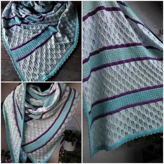 Asymmetrisches Dreieckstuch "Harlekin"