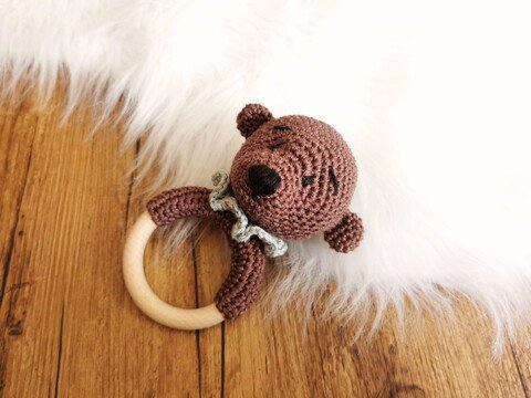 Häkelanleitung Greifring Bär Bobo
