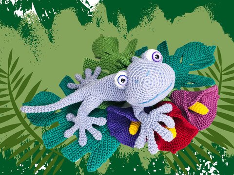 Gecko - Kollektion Amazonas Häkelanleitung Amigurumi