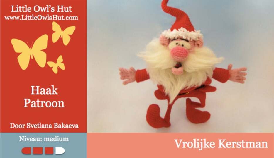 057NLY Vrolijke Kerstman - Amigurumi Haakpatroon - PDF by Bakaeva CP