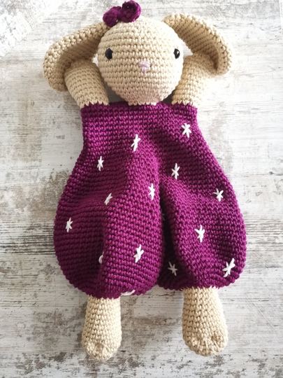 Häkelanleitung Schlappohrhäschen Sternenhimmel