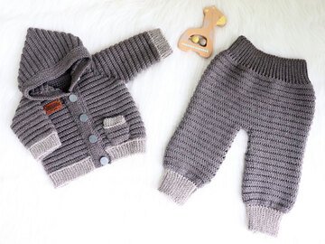2 PDFs set : jacket & pants "Artur", size 0 (1) m. - 4 (5) y.