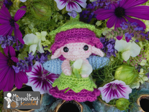 Lorea the flower mini fairy (2020) Crochet Pattern