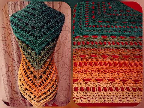 Tuch Pauline häkeln Häkeltuch Dreieckstuch Stola Schultertuch