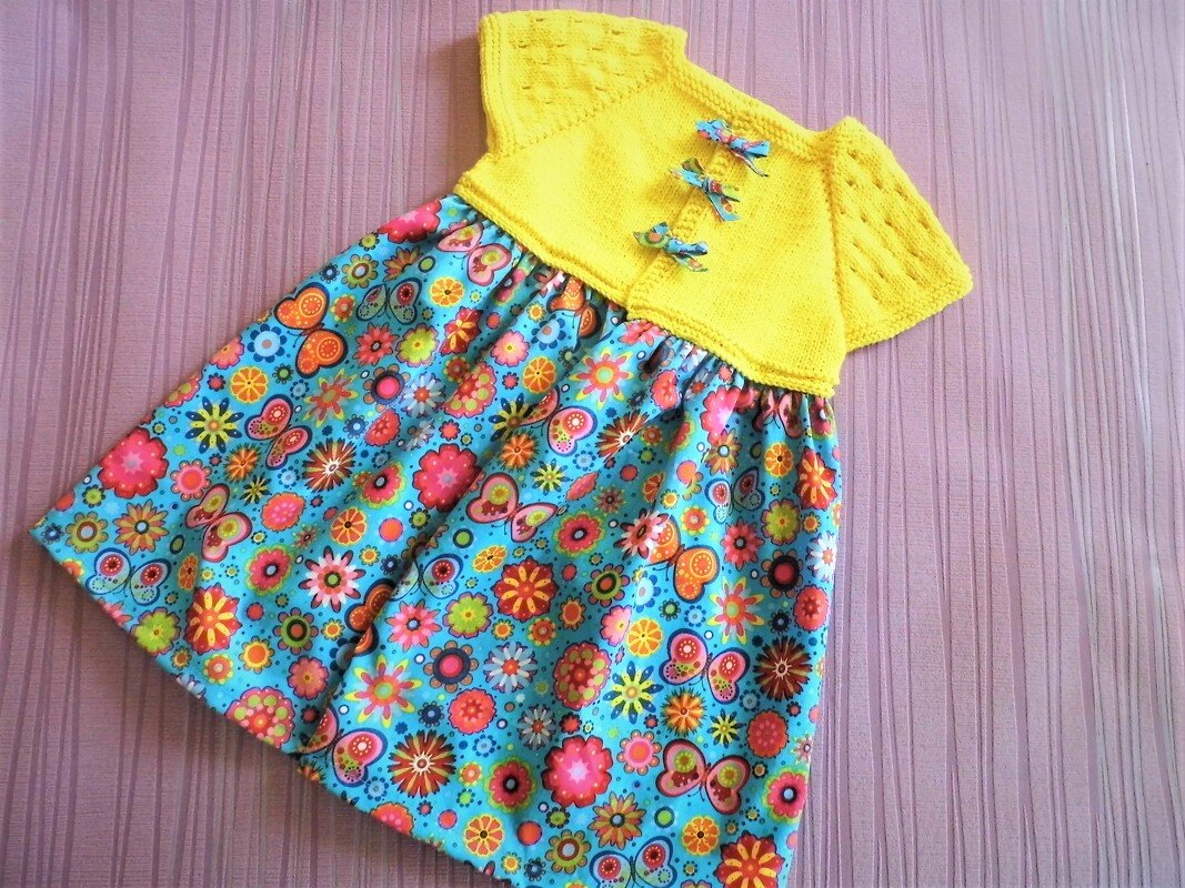 Strickanleitung Kleid in 5 Größen mit genähtem Rock - Bild 7