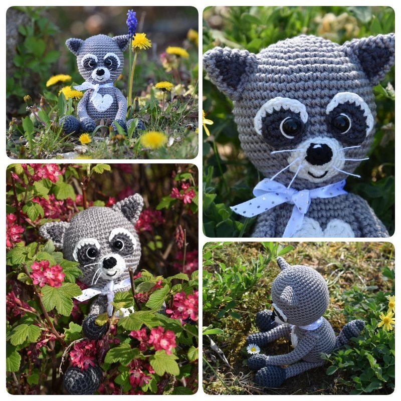 Häkelanleitung Waschbär mit Herz - Bild 3