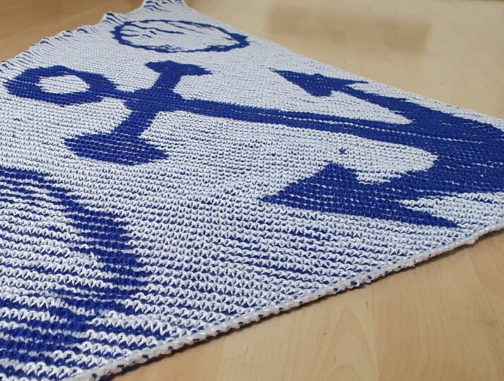 Anchor, Shadow Knitting, Illusion Knitting, Motif Shawl
