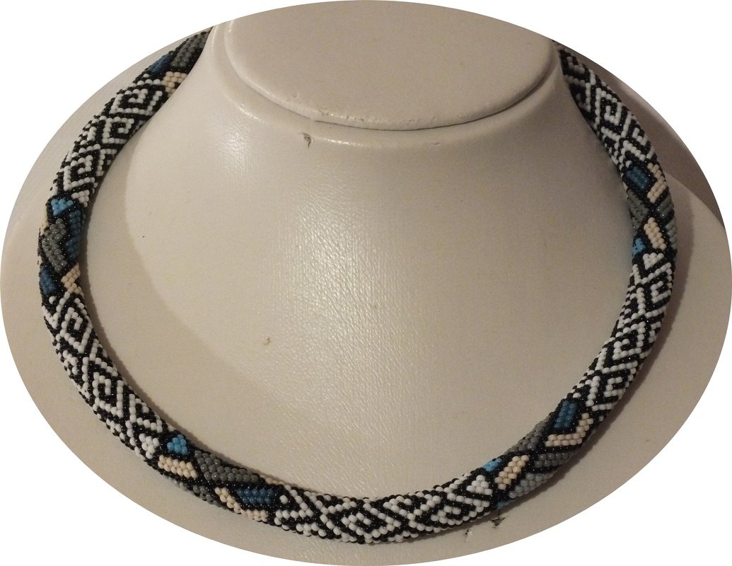 Fumäru 1 / Perlenhäkelmuster Halskette - Bild 2