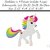 Regenbogeneinhorn *4 Größen* 5x5 bis 16x26