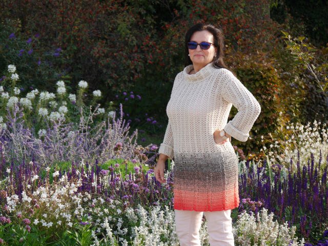 Häkelanleitung Longpulli mit Farbverlaufsgarn - Bild 4