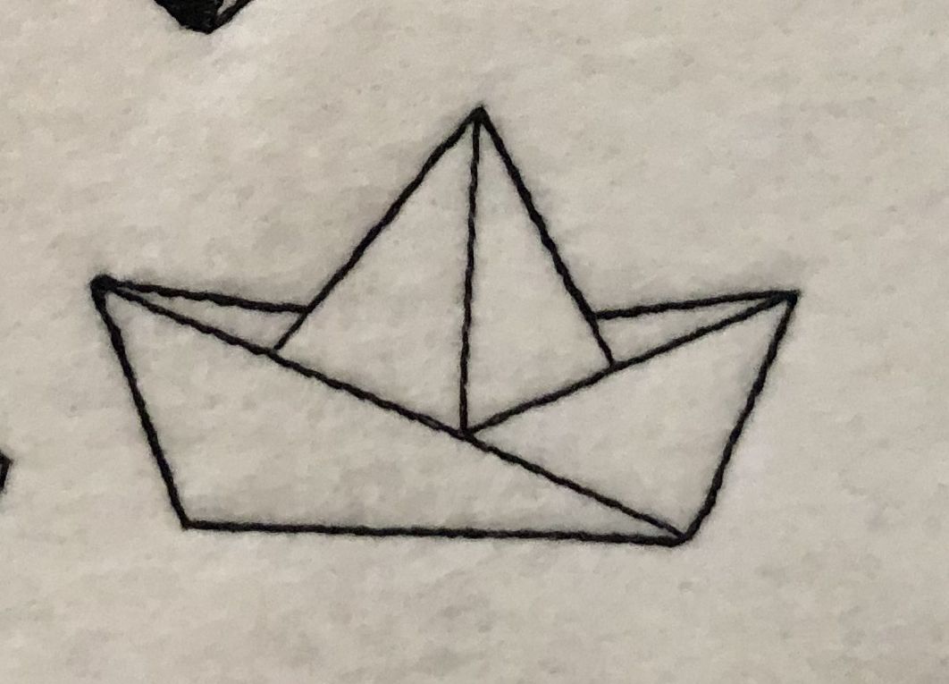 Papierschiff Doodle 5x5 - Bild 2