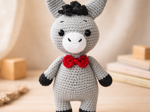 Häkelanleitung kleiner Esel, Amigurumi, Esel häkeln