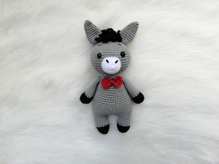 Crochet Pattern Little Donkey, Amigurumi, crochet Donkey