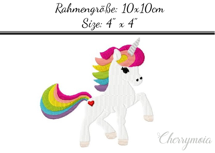 Regenbogeneinhorn 10x10