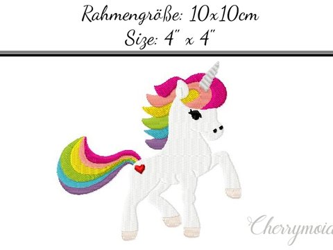 Regenbogeneinhorn 10x10