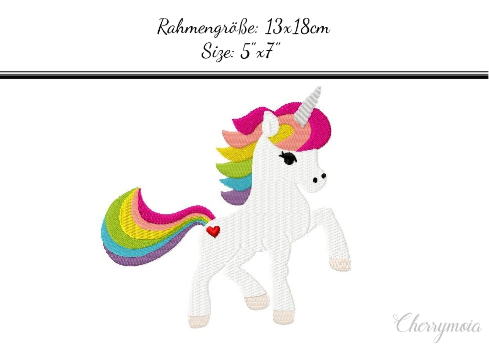 Regenbogeneinhorn 13x18