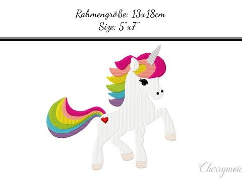 Regenbogeneinhorn 13x18