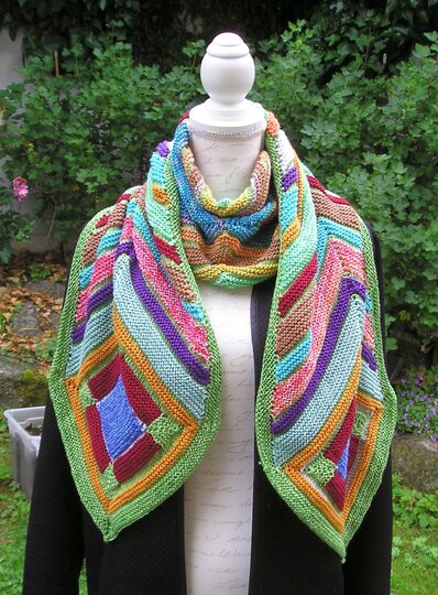 Strickanleitung Schal "Pfauenauge"