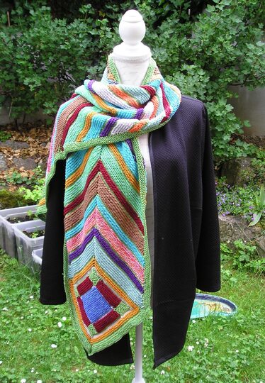 Strickanleitung Schal "Pfauenauge"