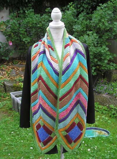 Strickanleitung Schal "Pfauenauge"