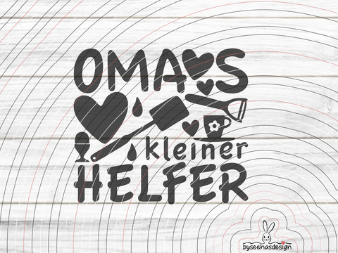 Omas kleiner Helfer Plotterdatei SVG DXF