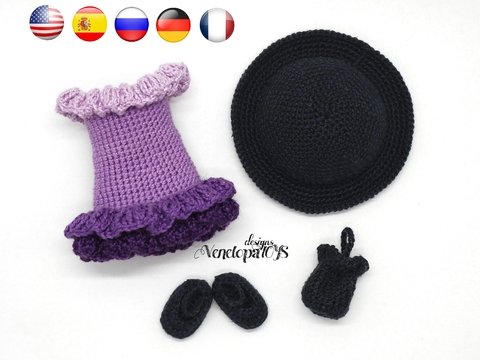 Häkelanleitung Kleidung für Puppe